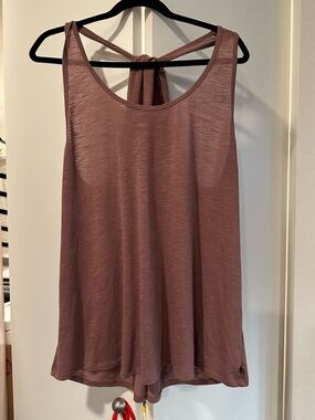 Women’s XXL Sleeveless Knotted Back Layering Tank Top - Dusty Mauve